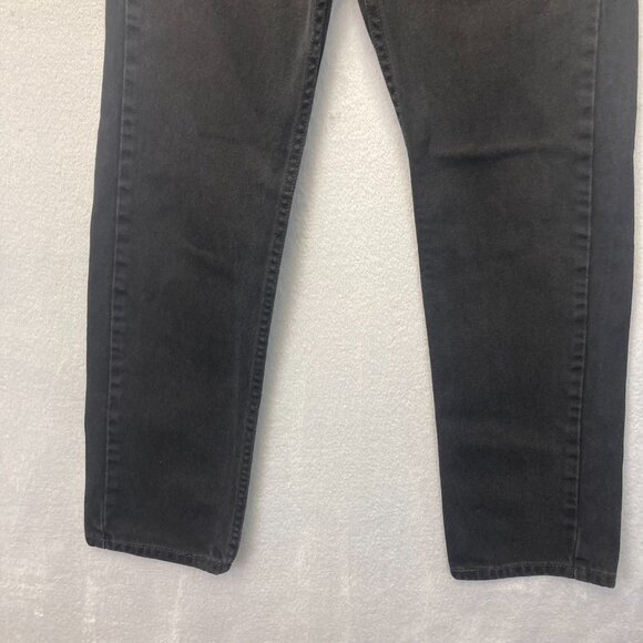 Levis 505 Straight Fit Jeans Mens 31x30 Black Dark Wash Denim Classic - Picture 4 of 16